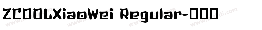 ZC00LXiaoWei Regular字体转换
